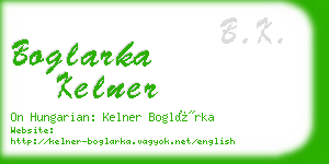 boglarka kelner business card